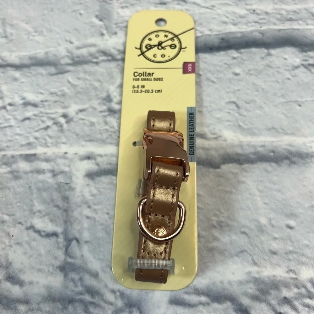 Dog collar genuine leather size xxs